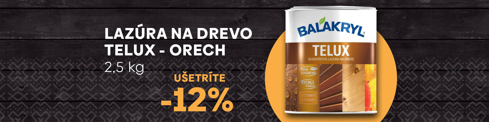 Lazúra na drevo Telux - orech